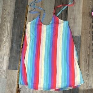 Rainbow Striped Mini Dress